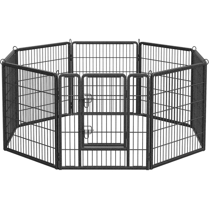 Вольєр для тварин Feandrea Freilaufgege XL (77x80 см), сірий, збірний, для великих тварин, 8 панелей