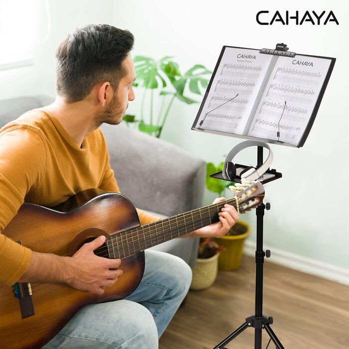 Підставка для нот CAHAYA 6-в-1 з підставкою, сумкою та кліпсою для гітари, укулеле, скрипки (з підносом)