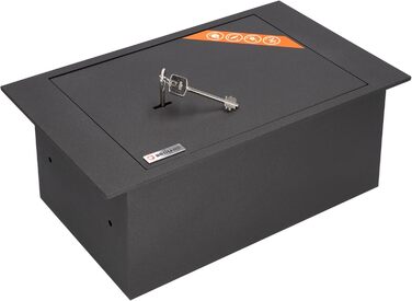 Вбудований сейф для підлоги з ключовим замком Tresor – 4L, 13x39x21 см (зовнішні розміри), 12x33x17 см (внутрішні розміри)