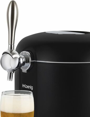 Система розливів пива H.Koenig - сумісна з усіма 5-літровими баками з нержавіючої сталі, інтегрована система охолодження, регулювання температури від 2°C до 12°C, 65 Вт, неслизькі ніжки (BW1688)