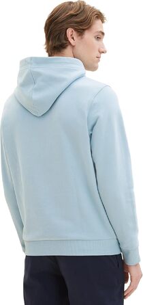 Чоловічий худі Tom Tailor з логопринтом, бежевий (розмір M, колір Dusty Mint Blue), арт. 26199