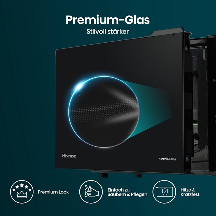 Мікрохвильова піч Hisense H20MOBS4HI 23 л з InverterTech, керамічним покриттям та цифровим керуванням