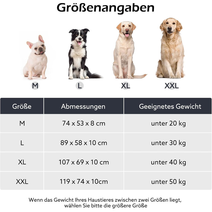 Крісло-ліжко для собак середніх порід, м'яке, знімне, антиковзаюче, 74x53x8 см, сіре