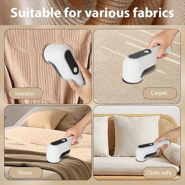Електричний видалення ворсу HOTUT: 3 леза, LED-дисплей, 2 режими, для одягу, диванів, килимів