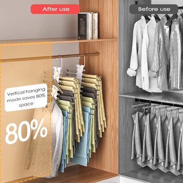 Фальшбагети для штанів 2 шт. з нержавіючої сталі, складні, з антиковзким покриттям. Підходять для штанів, одягу, рушників, шарфів, джинсів