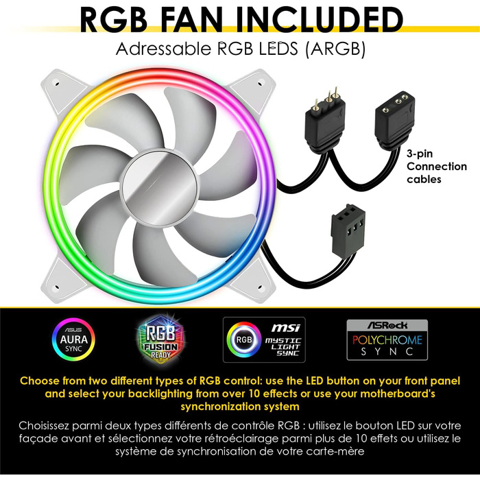 Корпус для ПК Empire Gaming Gamer Crystal ARGB – Білий, середній Tower ATX/Micro ATX/ITX з 3D-дзеркальним ефектом та RGB підсвічуванням