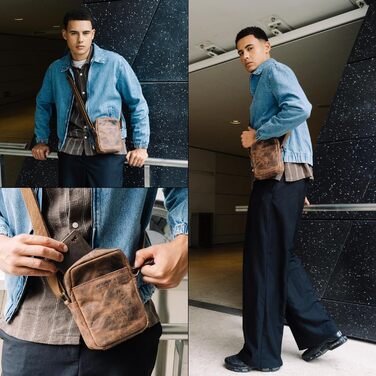 Чоловіча сумка через плече Berliner Bags Tom з натуральної шкіри, чоловіча сумка-кросбоді (Earth, S)