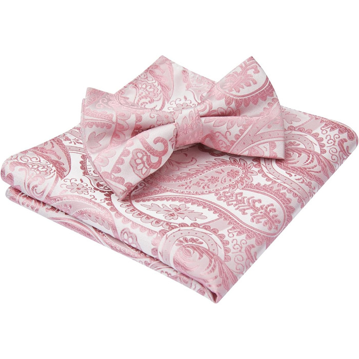 Метелик HISDERN для чоловіків з кишеньковим хустинкою, однотонний, регульований, для смокінгу, весілля, вечірки (E Altrosa 1)