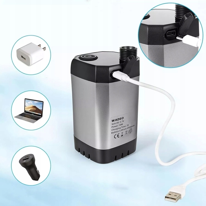 Кемпінговий душ із піщаним фільтром та функцією очищення дна, 3 режими роботи форсунки