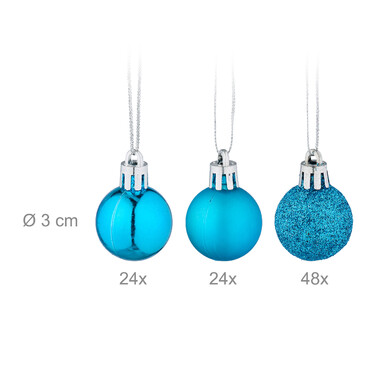 Relaxdays Christmas Baubles - Set of 96