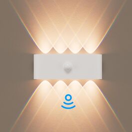 Світлодіодна настінна лампа Kinamy з датчиком руху, IP65, 8W, чорна (2 шт.)