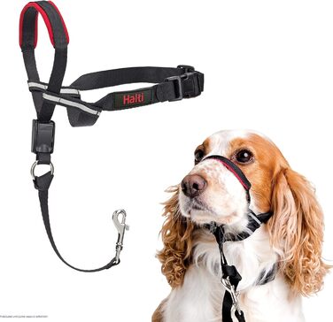 HALTI Optifit Headcollar, Medium Size - Prevents Your Dog from Pulling on the Leash, Easy Adjustment, Lightweight, with Padded Nose Piece, Anti-Pull Harness for Medium-Sized Dogs
