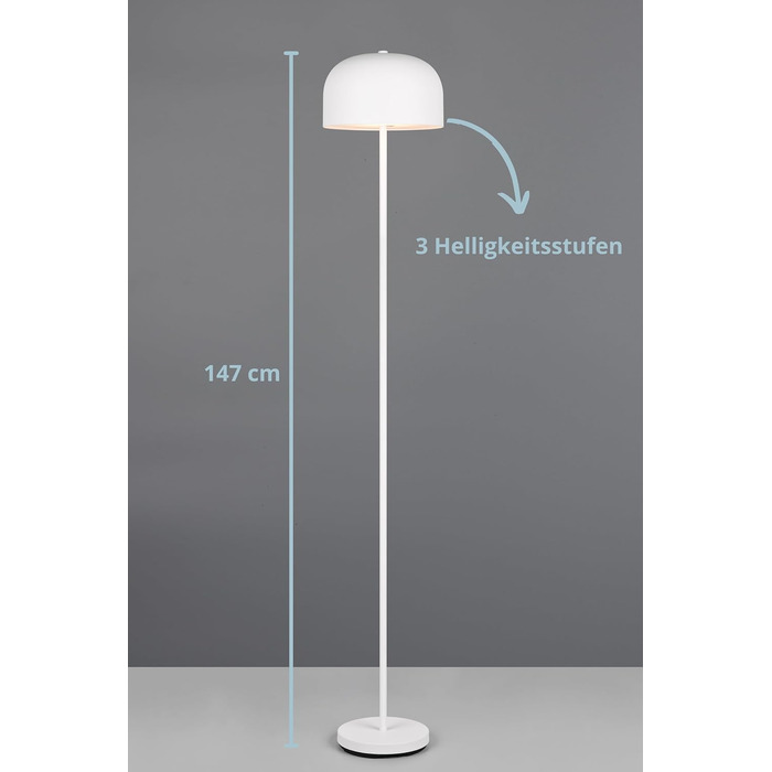 LED настільна лампа Julien: акумуляторна, USB-C, сенсорне керування, Ø 12 см, металева, 1.5W, IP20, матовий білий