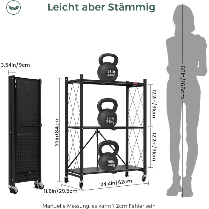 Deanic 5-Tier Folding Heavy-Duty Shelf