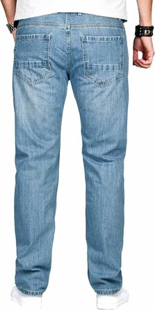 Чоловічі джинси Alessandro Salvarini Comfort Fit прямого крою, світло-блакитні (44W/36L)