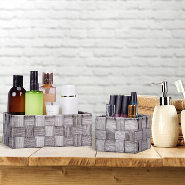 Relaxdays Woven Storage Basket Set of 4