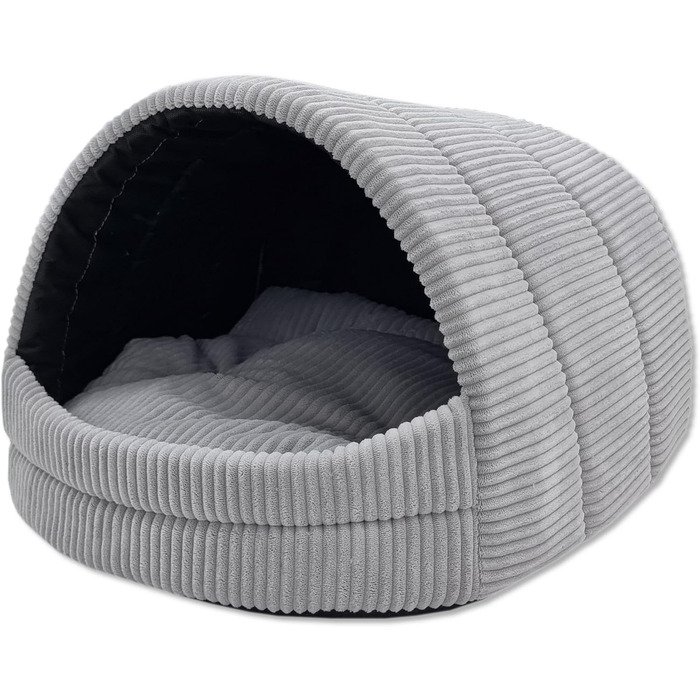 Будка для собак ODOLPLUSZ Hundehütte, сіра, Cord, розмір M - комфортна, зручна, для собак та котів