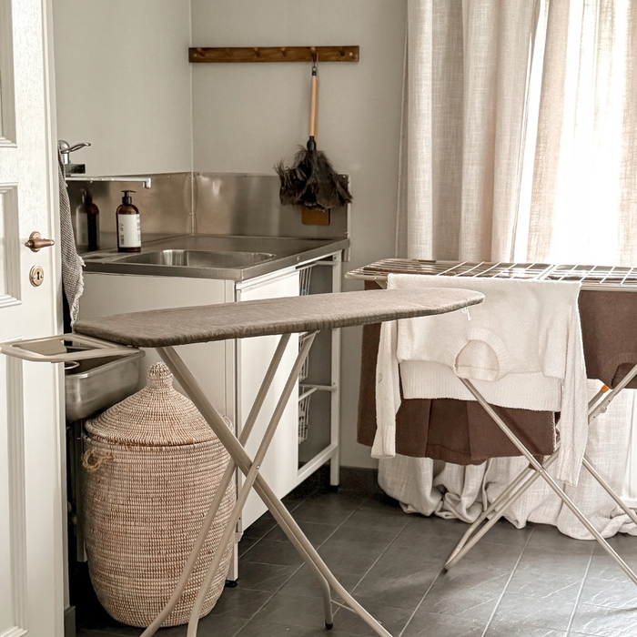 Прасувальна дошка металева Rorets, стільниця 108 см x 32 см, NEXT Pearl beige