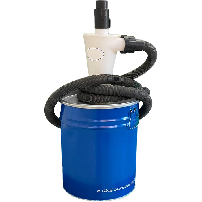 30 Liter Steel Bucket Hobbock Lid Bucket Metal Sheet Bucket Container | 2 Side Handles | Suitable for Cyclone Dust Extraction | Stable when filled, stackable