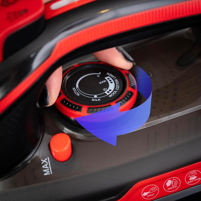 Пароочищувач Lehmann LGOIR-2632 бездротовий з базою | Регулювання температури та подачі пари | Вертикальне прасування, захист від протікання, антиналіт, самоочищення | з резервуаром для води