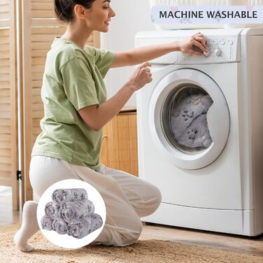 М'яка ковдра для собак та котів BVAGSS 6 шт. (60 x 40 см, сірий) - тепла флісова ковдра для маленьких та середніх тварин