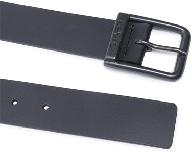 Чоловічий шкіряний ремінь Levi's з логотипом та пряжкою Harness Buckle, чорний, розмір 85 Regular