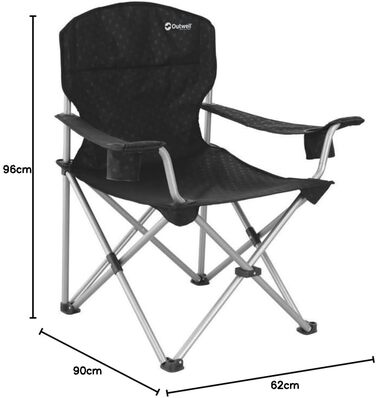 Крісло для кемпінгу Outwell Catamarca, 150 кг, XL, чорне