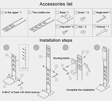 Підставка Wessper для пилососів Dyson – металева підставка-тримач для V6, V7, V8, V10, V11, V12, V15, Gen5, Slim, DC30, DC31, DC34, DC35, DC58, DC59 – аксесуар для зберігання, стабільна та економна
