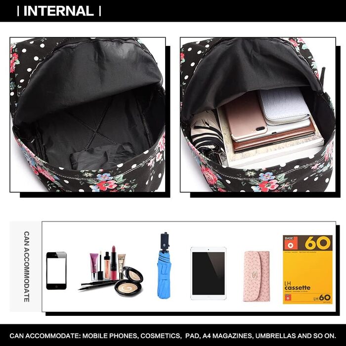 Жіночий рюкзак KONO: стильний рюкзак-сумка для школи, роботи, подорожей. Canvas, вінтажний дизайн, підходить для підлітків та дорослих.