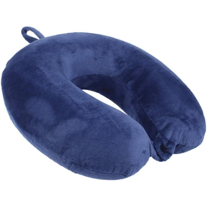 Подушка для шиї у літак/подорожі Memory Foam, підтримуюча, блакитна