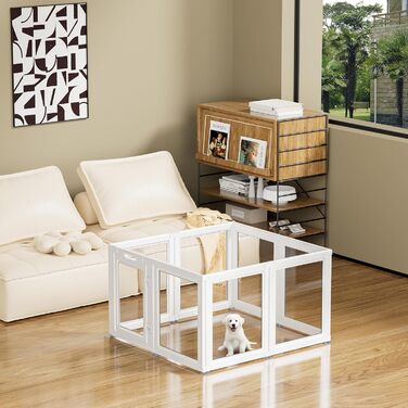 Акриловий вольєр для тварин (8 шт.), 60 см - для цуценят, кроликів, котів, свиней. Міцний, легкий у догляді, для дому.