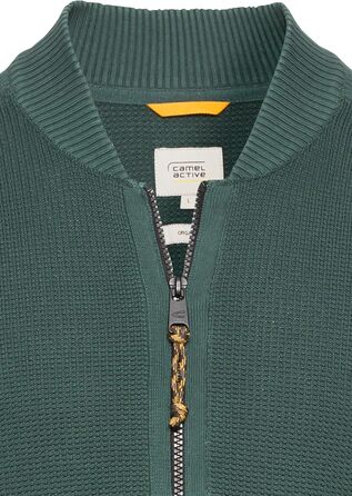 В'язаний кардиган чоловічий Camel Active з органічної бавовни, 4XL, Бежево-сірий