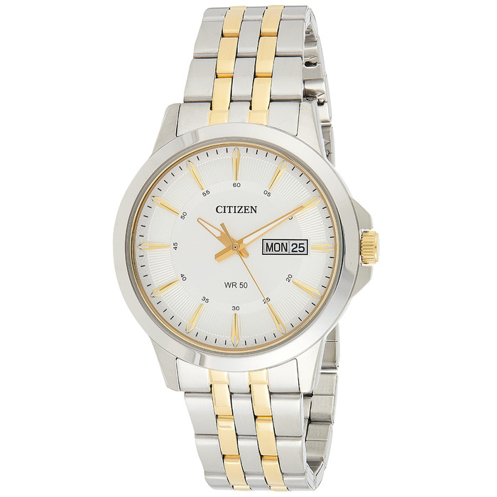 Чоловічий годинник Citizen з кварцовим механізмом на сталевому браслеті (сріблястий)