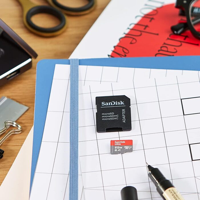 Карта пам'яті SanDisk Ultra microSDXC 512GB з адаптером SD, швидкість до 120 МБ/с, Class 10, U1, A1