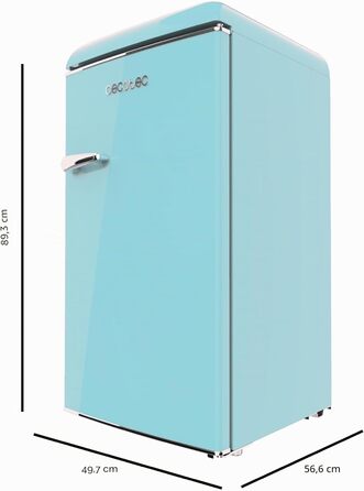 Міні-холодильник Cecotec Bolero CoolMarket TT Origin 110 синій 95л – ретро дизайн, LED-підсвітка, клас E