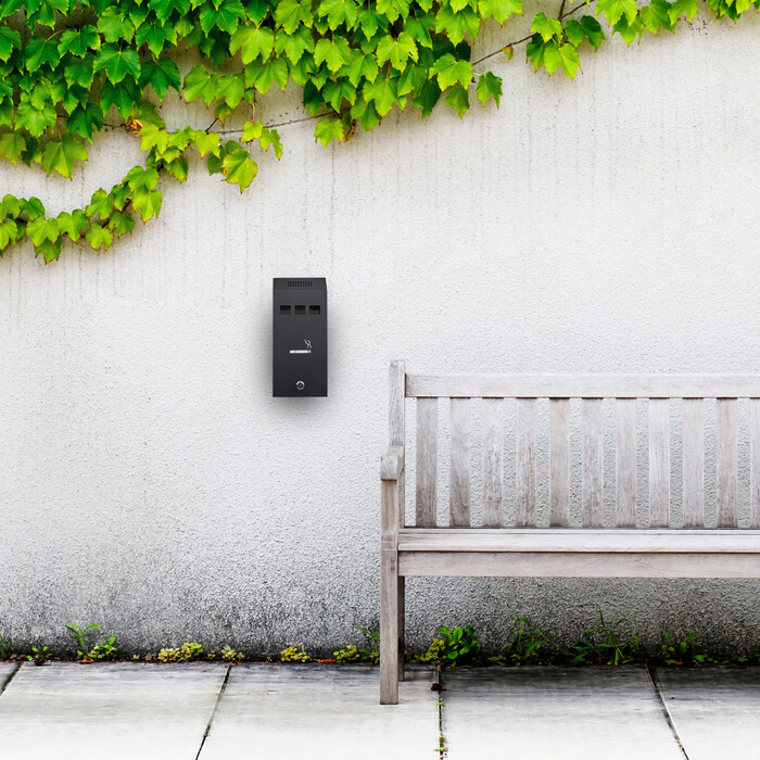 Relaxdays Black Wall-Mounted Cup Holder
