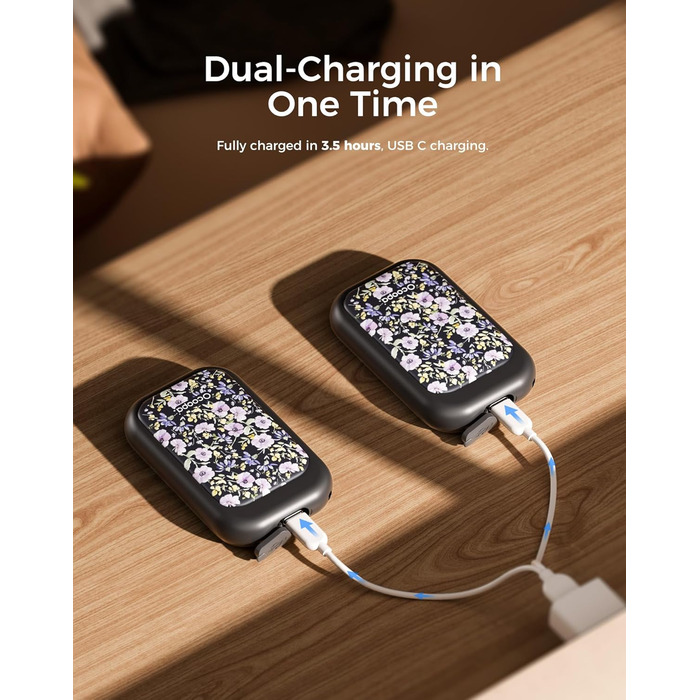 Електричні грілки для рук OCOOPA UT4 Young - 2 шт, 5000mAh, водонепроникні, швидкий нагрів, USB, для активного відпочинку взимку