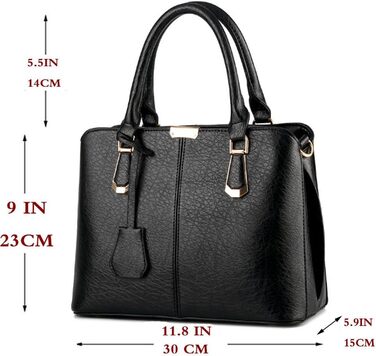 Сумка жіноча шкіряна Shopper Damen чорна: велика сумка-шопер, сумка на плече, сумка-тоут з ручками