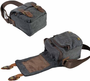 Чохол для камери Neuleben: водонепроникний, з канвасу, унісекс для DSLR (Дunkelgrau)