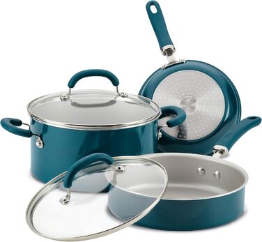 Набір посуду Rachael Ray Kreieren Sie з антипригарним покриттям, 13 предметів, Teal Shimmer