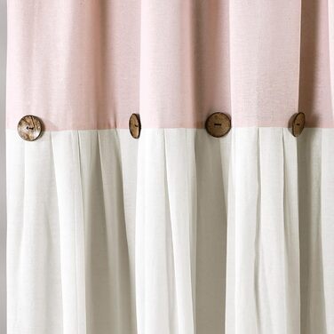 Шторка для душу Lush Decor з льону, 183 x 183 см, сірий та білий (Blush & White)