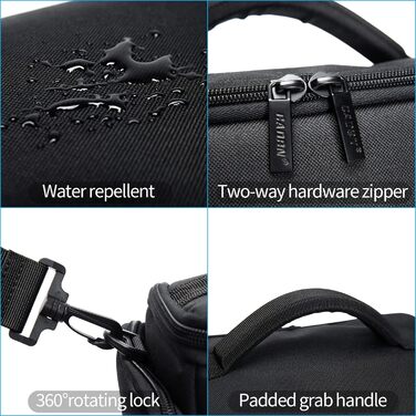 Сумка для камери CADeN, водонепроникна, для Canon, Nikon, Sony (чорна, XL)