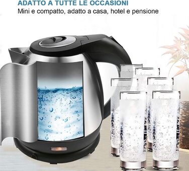 Електрочайник EXTRASTAR з нержавіючої сталі, 1.2 л