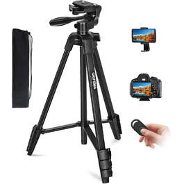 Штатив для камери та телефону GRIFEMA, 140 см, алюміній, з Bluetooth-пультом, регульований, сумісний з iPhone, Android, DSLR