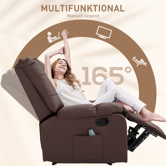 HOMCOM Electric Recliner Chair with Lift and Recline Function, Lift Chair for Seniors, Brown