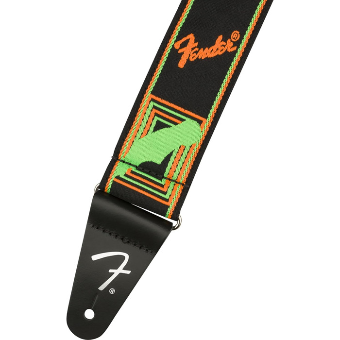 Ремінь для гітари Fender® Neon Monogram, синій/оранжевий