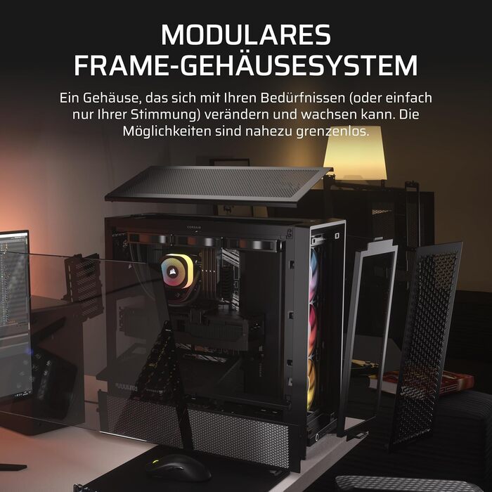 Корпус ПК CORSAIR 4000D RS ARGB Mid-Tower ATX з RGB підсвічуванням, чорний