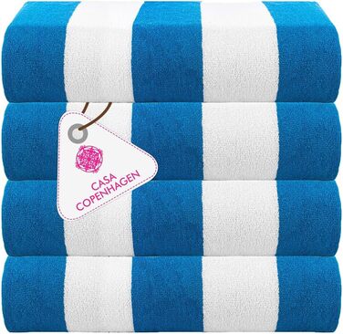 Рушники Casa Copenhagen Bora Bora Strandtücher: комплект з 4 шт. з бавовни, 76x152 см. Яскраві кольори (рожевий, червоний, жовтий, блакитний)