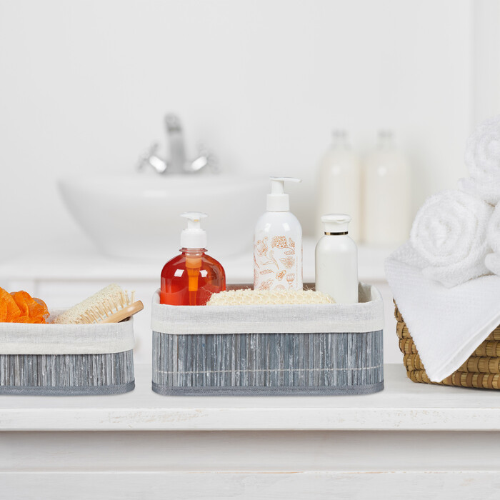 Relaxdays 3-Piece Bathroom Storage Basket Set