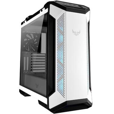 Корпус ПК ASUS TUF Gaming GT501 White Edition Mid-Tower для материнських плат EATX з 2x USB 3.1, сталевий каркас, 4 вентилятори, скло
